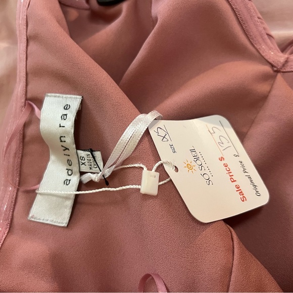 Adelyn Rae Pink Pleated Ruched Gown - Picture 3 of 3